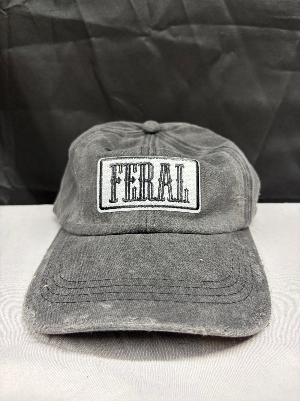 Feral Washed Baseball Cap - Gray